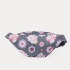 Сумка детская поясная на молнии, цвет серый - фото 24627316