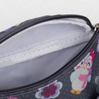 Сумка детская поясная на молнии, цвет серый - фото 24627318