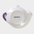 Подставка под чайный пакетик Доляна «Лаванда», 12×9 см, цвет белый - Фото 5