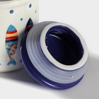 Сахарница Доляна «Емеля», 150 мл, d=7 см, доломит, белая, синяя - Фото 4