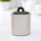 Сахарница-солонка Доляна «Лимон», 150 мл, d=7 см, доломит, белая, зелёная - Фото 2