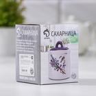 Сахарница-солонка Доляна «Лимон», 150 мл, d=7 см, доломит, белая, зелёная - Фото 4