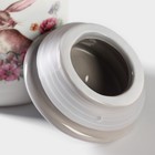 Сахарница-солонка Доляна «Зайка», 150 мл, d=7 см, доломит, белая, серая - Фото 4