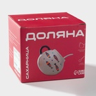 Сахарница Доляна «Емеля», 200 мл, с ложкой, доломит, белая - Фото 5