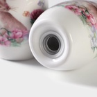 Набор для специй Доляна «Зайка», солонка, перечница, 130 мл, доломит, белый - Фото 4