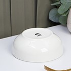 Салатник фарфоровый Доляна «Лаванда», 600 мл, d=15,5 см, цвет белый - фото 21111369