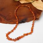 Бусы «Янтарь» крошка через бисер на увеличение, 17гр, цвет коньячный, 49см - Фото 1