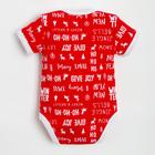 Боди Крошка Я "Happy winter", рост 80-86 см, красный - фото 42852115