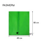 Чехол для растений, прямоугольник на шнурках, 80 × 40 см, спанбонд с УФ-стабилизатором, плотность 60 г/м², зелёный - Фото 2