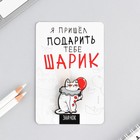 Значок "Я пришёл подарить тебе шарик", 8 х 12 см - Фото 1