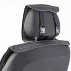 Накидки на передние сиденья Car Performance, 2 шт, алькантара, черный-серый - Фото 4