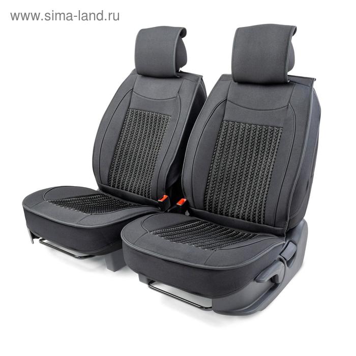 Каркасные накидки на передние сиденья Car Performance, 2 шт, алькантара, чёрый - Фото 1