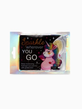 Патчи для глаз Sparkle wherever you GO, 1 пара, гидрогелевые с частицами золота, Beauty Fox