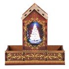Органайзер для чая подарочный, на Новый Год «Дед мороз и Снегурочка», 19,5 х 9 х 19,5 см - фото 9338618