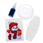 Выращивание кристаллов «Новый год! Снеговик», цвет синий, набор для творчества - Фото 6