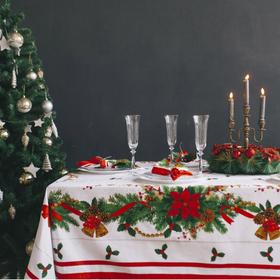 Скатерть новогодняя «Этель. Рождественский бал», 150×110 см +/-3 см с ГМВО, 100% хлопок