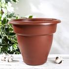 Горшок для цветов 10 л, цвет коричневый - Фото 1