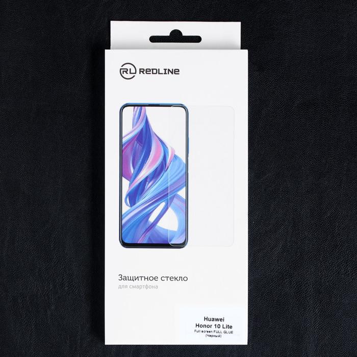 Защитное стекло Red Line для Huawei Honor 10 lite, Full Screen, полный клей, черное - фото 51319333