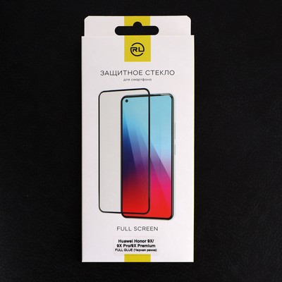 Защитное стекло Red Line для Huawei Honor 9X/9X PRO/9X Premium, Full Screen, полный клей, чёрное
