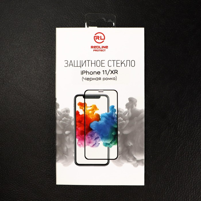 Защитное стекло Red Line для iPhone 11/XR, Full Screen, полный клей, черное - фото 51319361