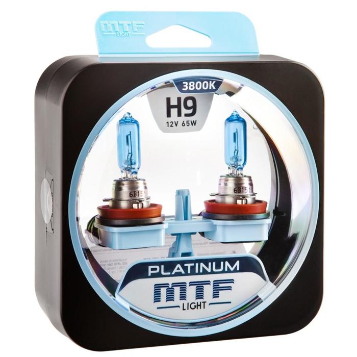 Лампа автомобильная MTF H9 12 В, 65 Вт, Platinum 3800К, 2 шт - Фото 1
