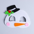 Новогодняя карнавальная маска «Снеговик», фетр, на новый год - Фото 2