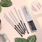 Свечи в торт «Праздник», 6 шт., 14.5 см, серебро с чёрным - Фото 3