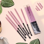 Свечи в торт «Праздник», 6 шт., 14.5 см, розовый с чёрным - Фото 3