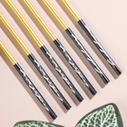 Свечи в торт «Праздник», 6 шт., 14.5 см, золото с чёрным - Фото 4