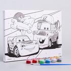 Картина по номерам для детей «Молния Маккуин и Мэтр» 20×30 см, Тачки - Фото 2