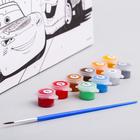 Картина по номерам для детей «Молния Маккуин и Мэтр» 20×30 см, Тачки - Фото 3