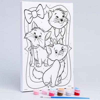 Картина по номерам для детей Друзья, 20×30 см, «Кошечка»