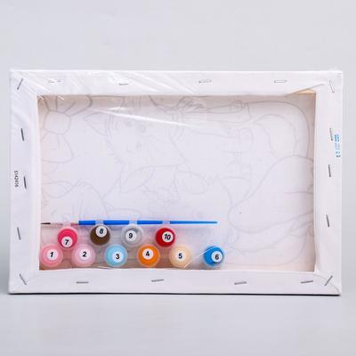 Картина по номерам для детей Друзья, 20×30 см, «Кошечка»