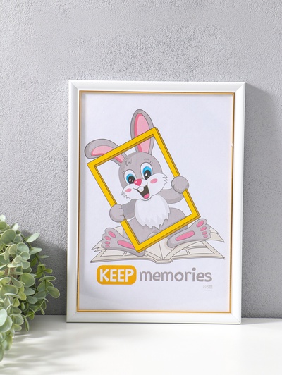 Фоторамка для фото 21×30 см Keep memories «Офисная», пластик, белый, (пластик)