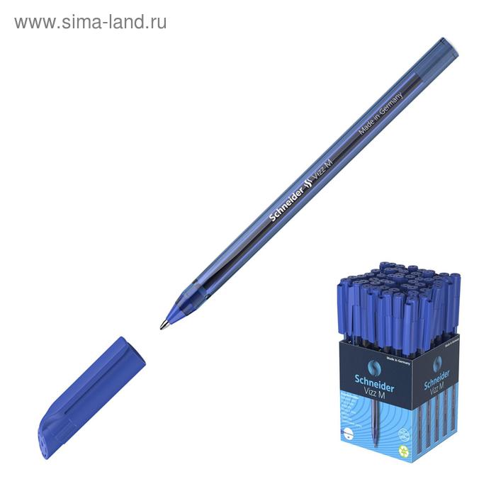 Ручка шариковая Schneider Vizz M, 1.0 мм, чернила синие, увеличенный запас чернил, корпус из переработанного пластика - Фото 1