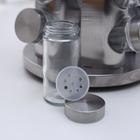 Набор для специй «Профи», 21×21×34 см, 20 шт., на подставке, металлик - Фото 5