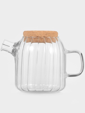 Заварочный чайник «Эко», 600 мл, 17×11×13.5 см, с пробковой крышкой, стекло, прозрачный
