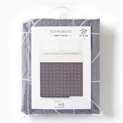 Покрывало евро «Этель» Grey haze, 230×210±5 см, микрофибра