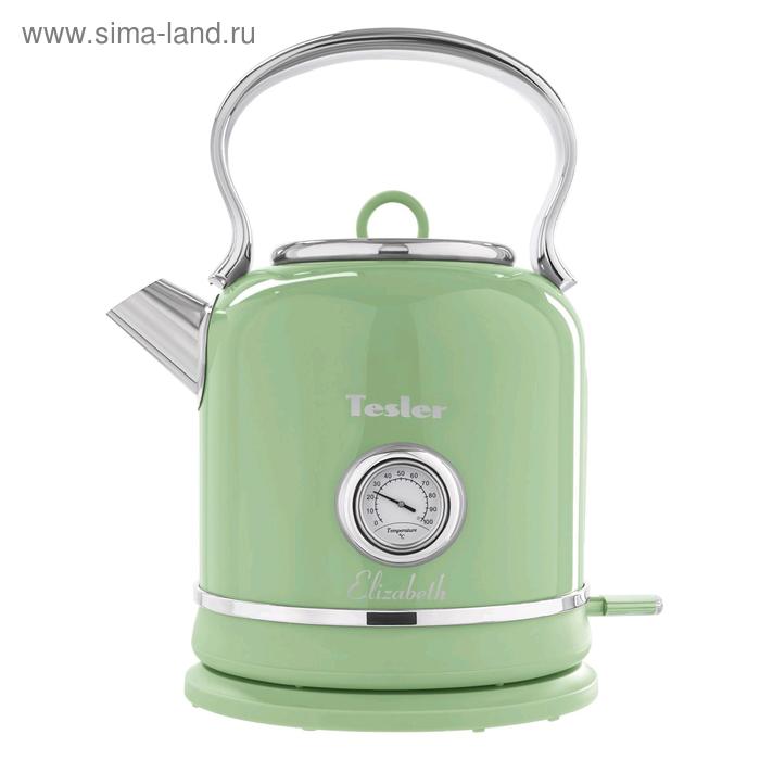 Чайник электрический Tesler KT-1745 GREEN, металл, 1.7 л, 2200 Вт, ретро, зелёный - Фото 1