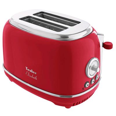 Тостер Tesler TT-245 RED, 815 Вт, 2 тоста, 6 режимов прожарки, разморозка, красный