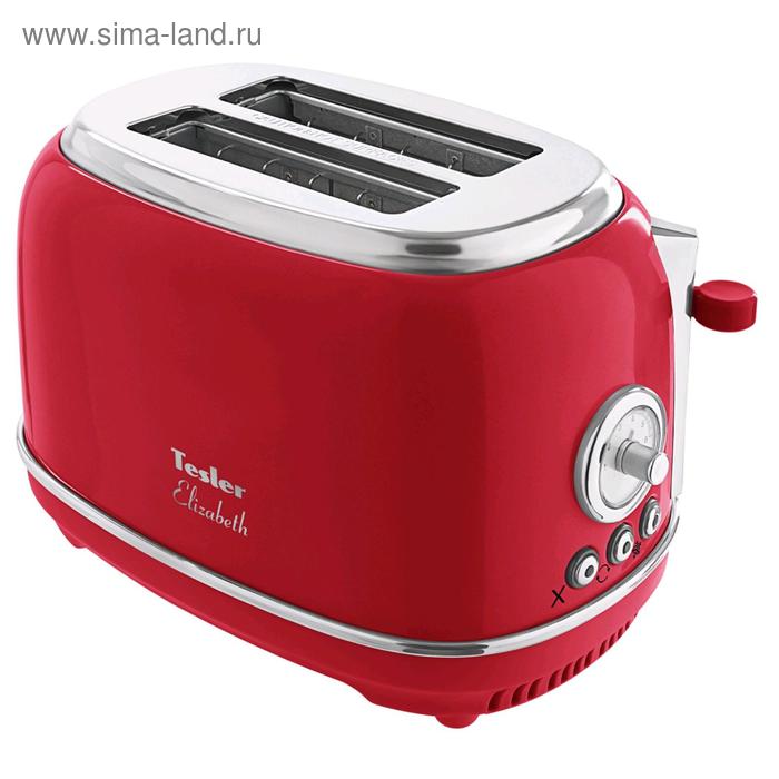 Тостер Tesler TT-245 RED, 815 Вт, 2 тоста, 6 режимов прожарки, разморозка, красный - Фото 1