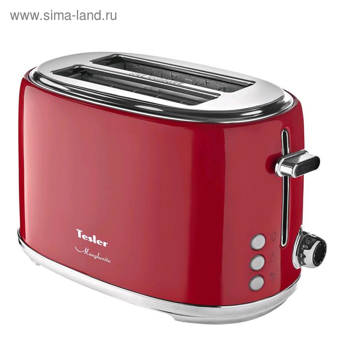 Тостер Tesler TT-255 RED, 900 Вт, 2 тоста, 6 режимов прожарки, разморозка, красный - Фото 1
