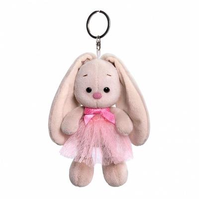 Мягкая игрушка-брелок «Зайка Ми в розовой юбке и с бантиком», 14 см