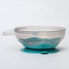 Тарелка M&B на присоске, с крышкой + ложка, 400 мл, бирюзовый - Фото 4