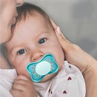 Соска - пустышка силиконовая ортодонтическая M&B, от 0 мес., бирюзовый - Фото 3