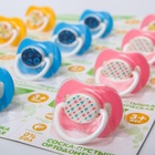 Соска - пустышка силиконовая ортодонтическая Крошка Я, от 3 мес., с колпачком, цвет МИКС - Фото 11