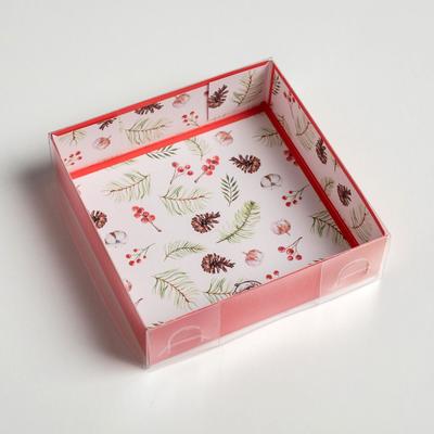 Коробка для кондитерских изделий «С Новым новогодним счастьем», 12×12×3.5 см
