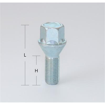 Болт M12x1,5, 47,5/22, hex17, конус, цинк