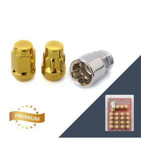 

Гайка M12x1,25, 35, hex19, конус, закрытая, золотой, 16 шт, 4 секретки+ключ