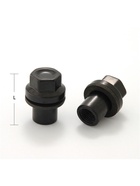 Гайка M14×1.5, L=41, ключ 22, прессшайба, закрытая, чёрный, 5 шт. - Фото 2